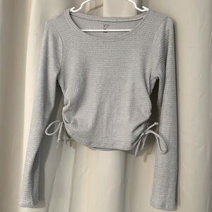 Gilly Hicks Grey waffle knit long sleeve top